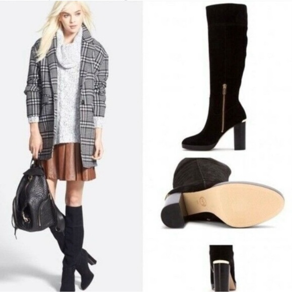 Michael Kors Regina black suede platform boots - Picture 1 of 12